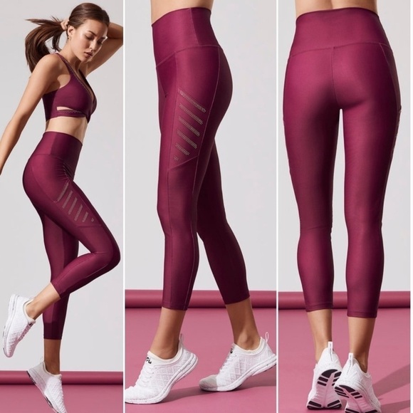 Beach Riot Pants - Beach Riot Laura Legging in Maroon Sz XS